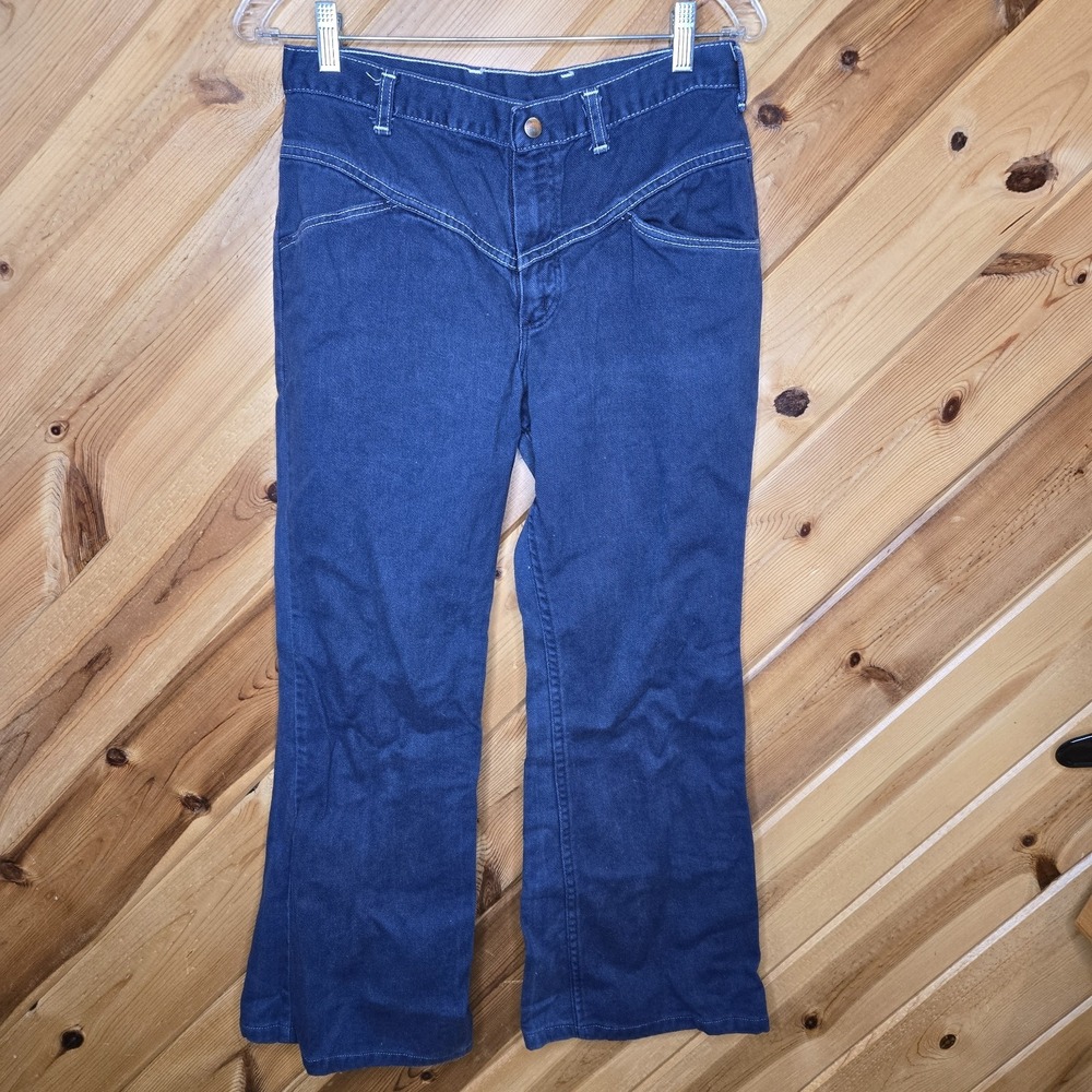 Vintage Wrangler Made In The USA 13/14 Blue Jeans Flare HIgh Waisted